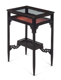 A Victorian Chinese Chippendale Style Vitrine Table