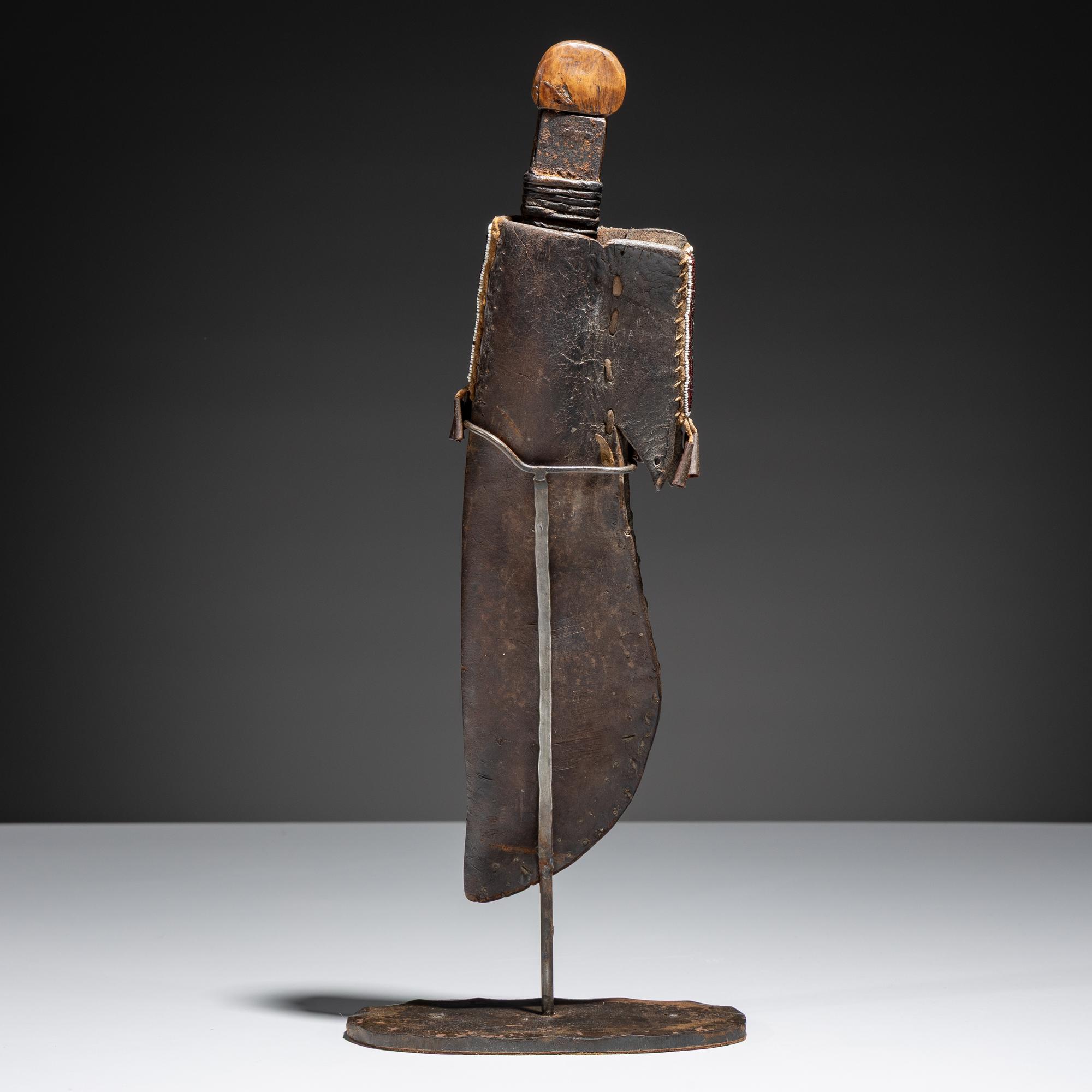 Cree Beaded and Tacked Knife Sheath, with Knife
