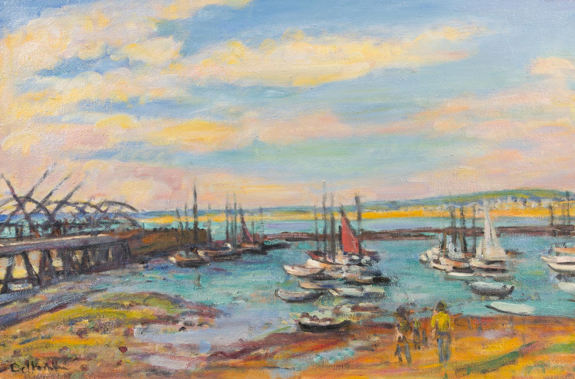 Paul Deltombe, (French, 1881-1971), Harbor Scene