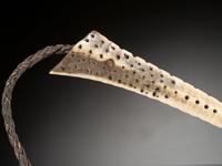 Northern Plains Elk Antler Quirt, with Beaded Buffalo Hide Wrist Strap