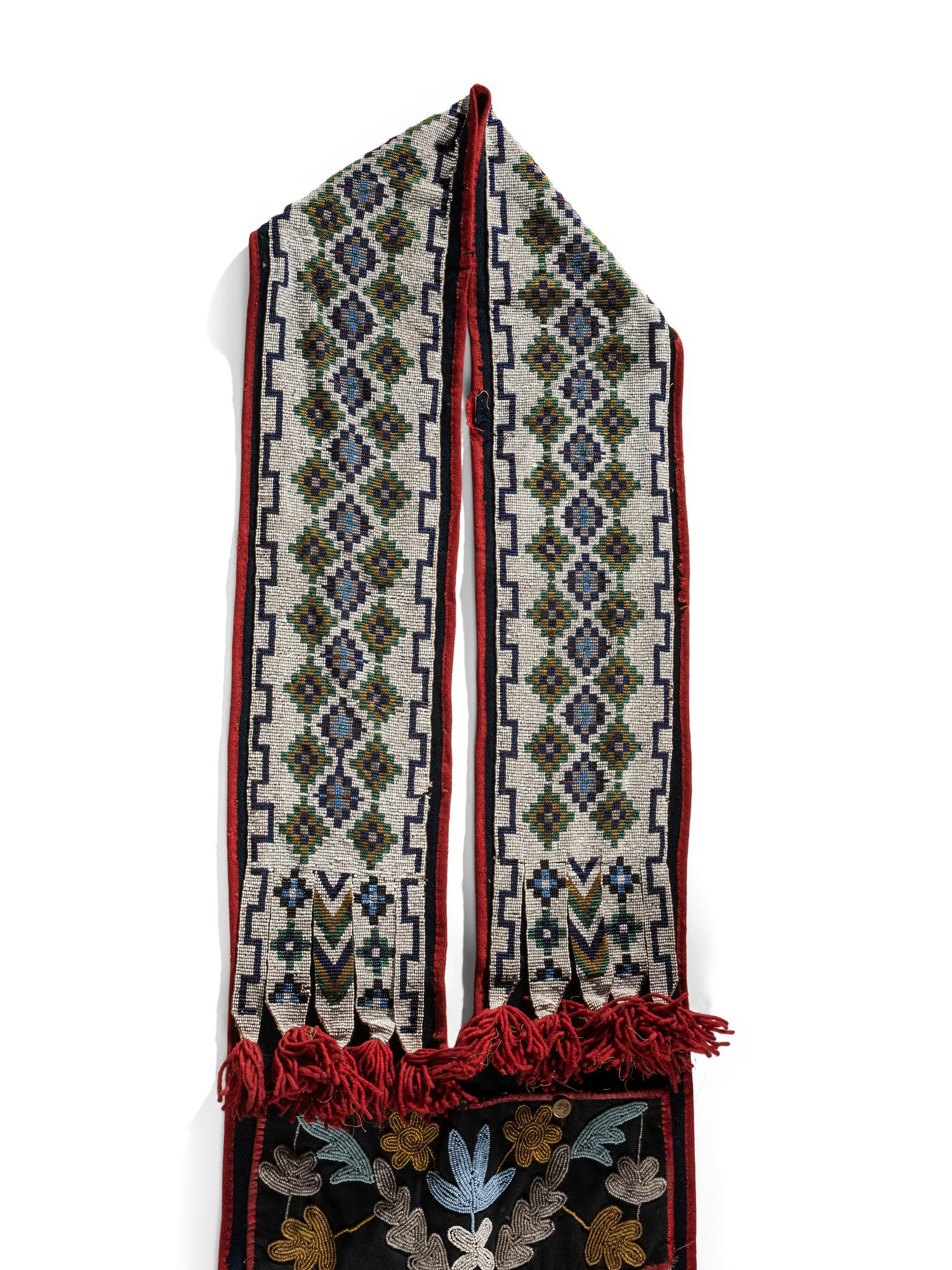 Potawatomi Loom Beaded Bandolier Bag
