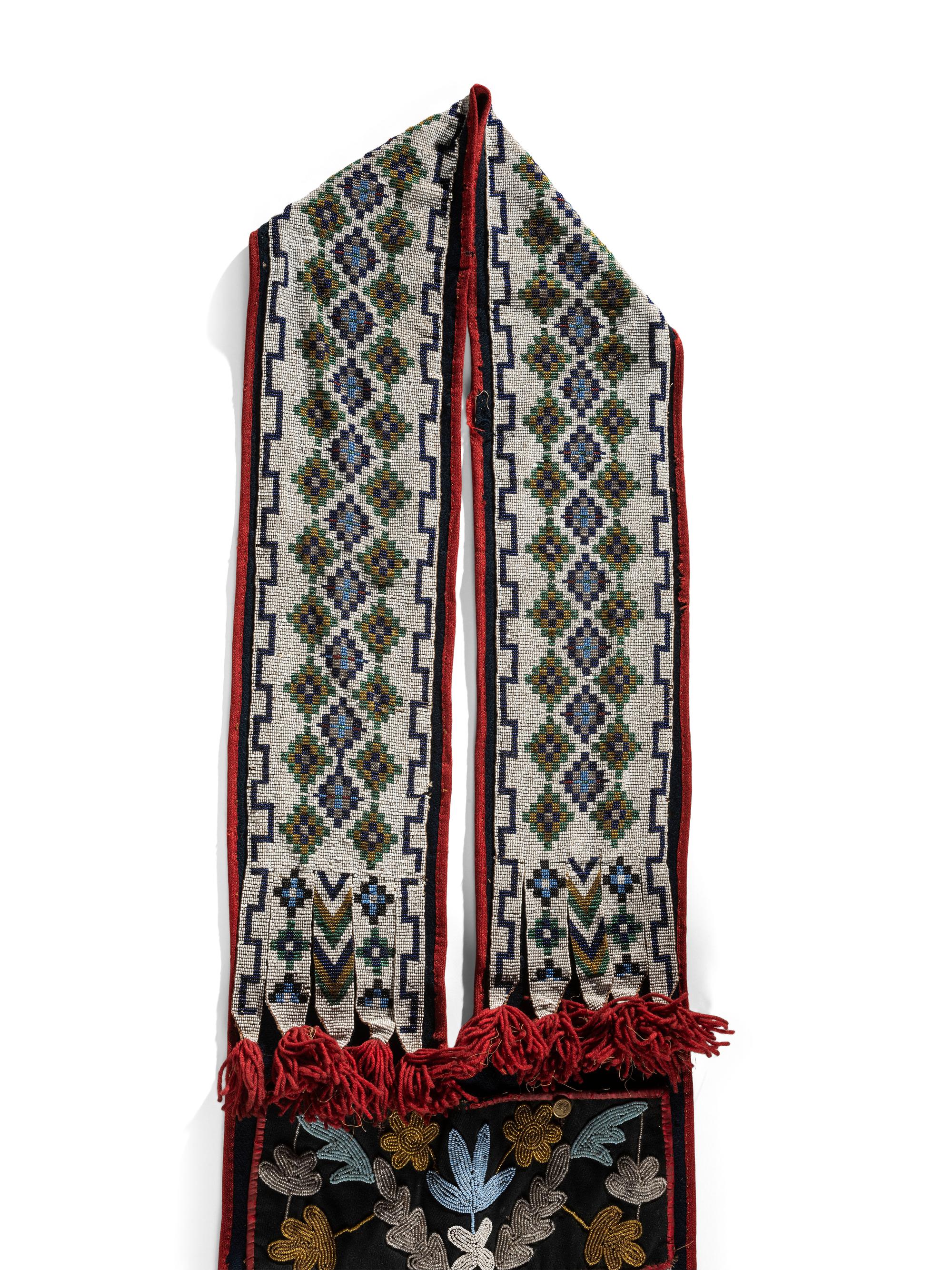 Potawatomi Loom Beaded Bandolier Bag