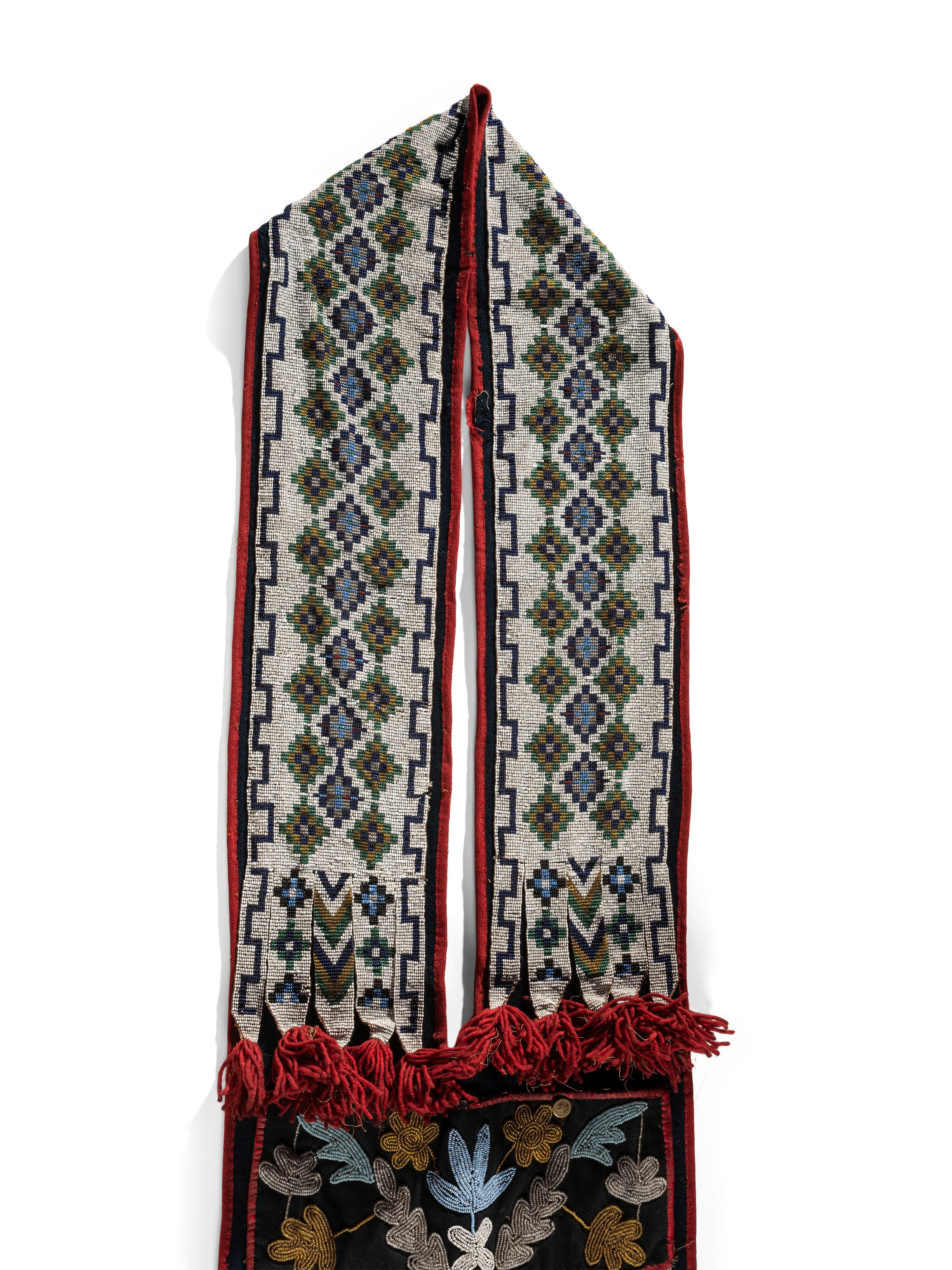 Potawatomi Loom Beaded Bandolier Bag