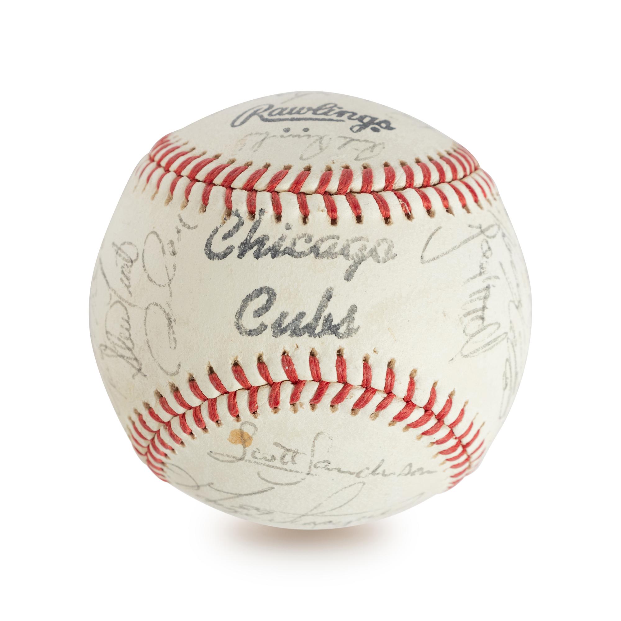 A Group 1984 Chicago Cubs Items (Including Team Signed Autograph Baseball)