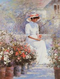 Seated Woman in Garden