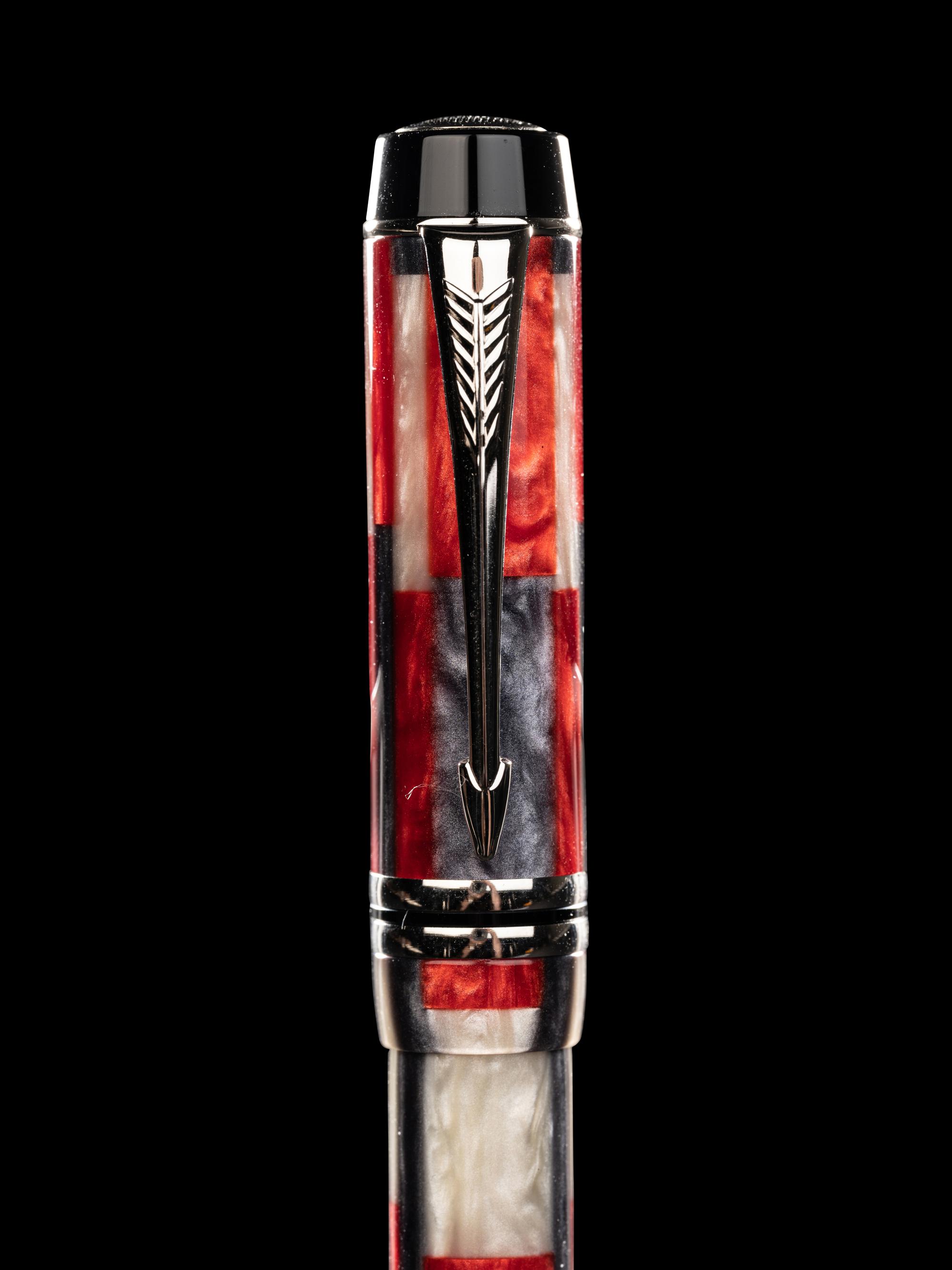 Parker: Duofold- Mosaic Red Fountain Pen