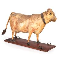 Three Hide-Covered Cow Pull Toys
