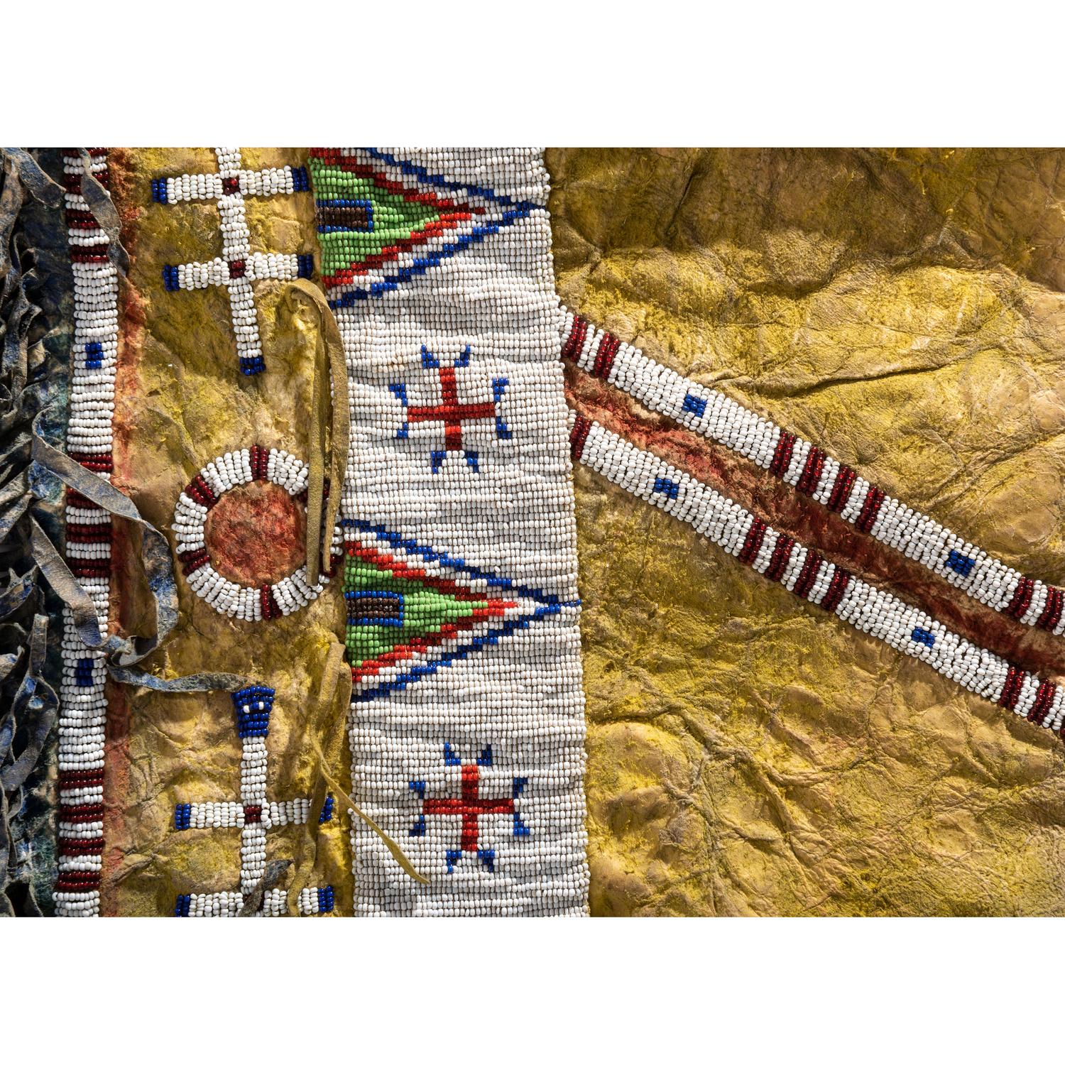 Sioux Beaded Hide Leggings, with Dragonflies