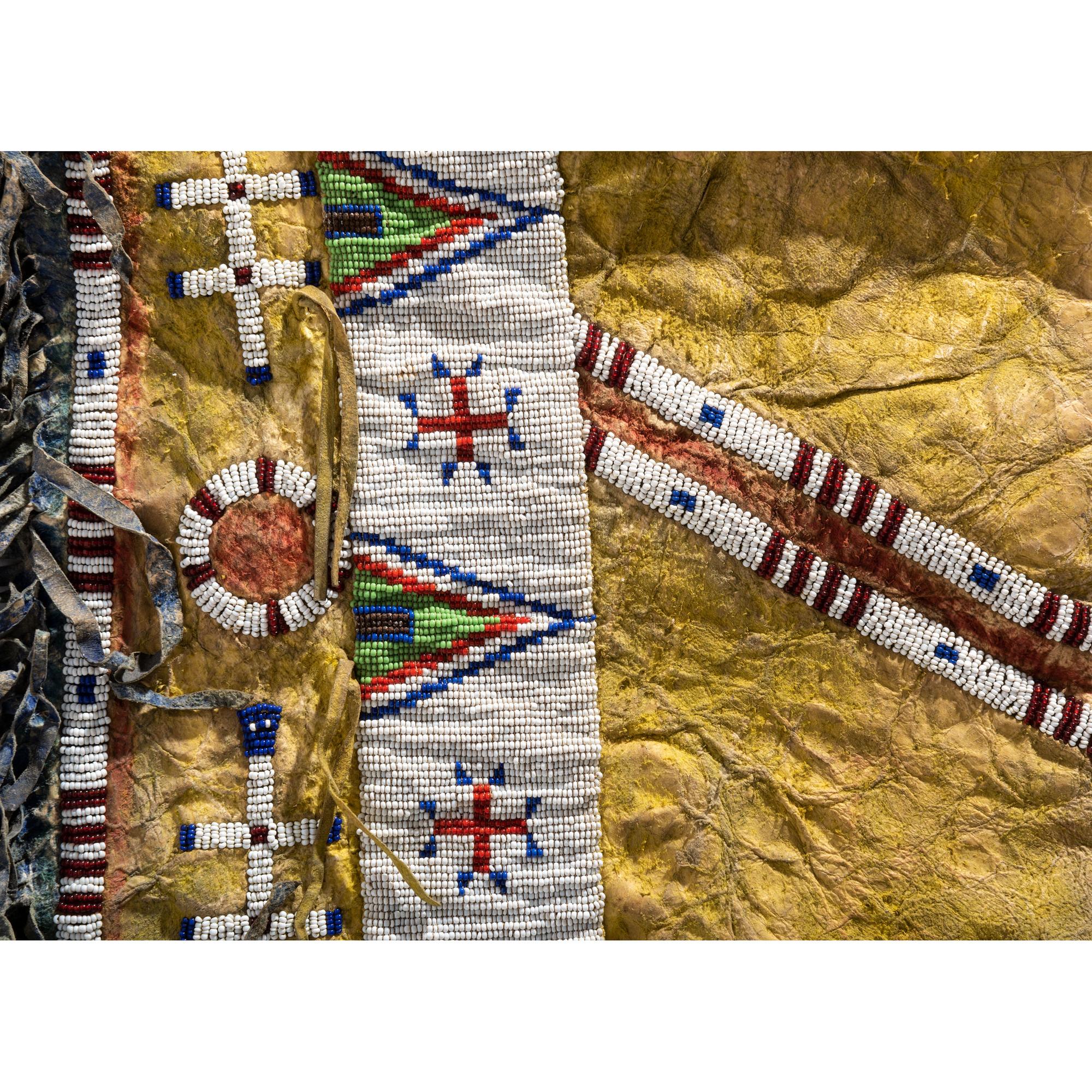 Sioux Beaded Hide Leggings, with Dragonflies