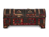 A Venetian Pressed Metal on Velvet Clad Cassone