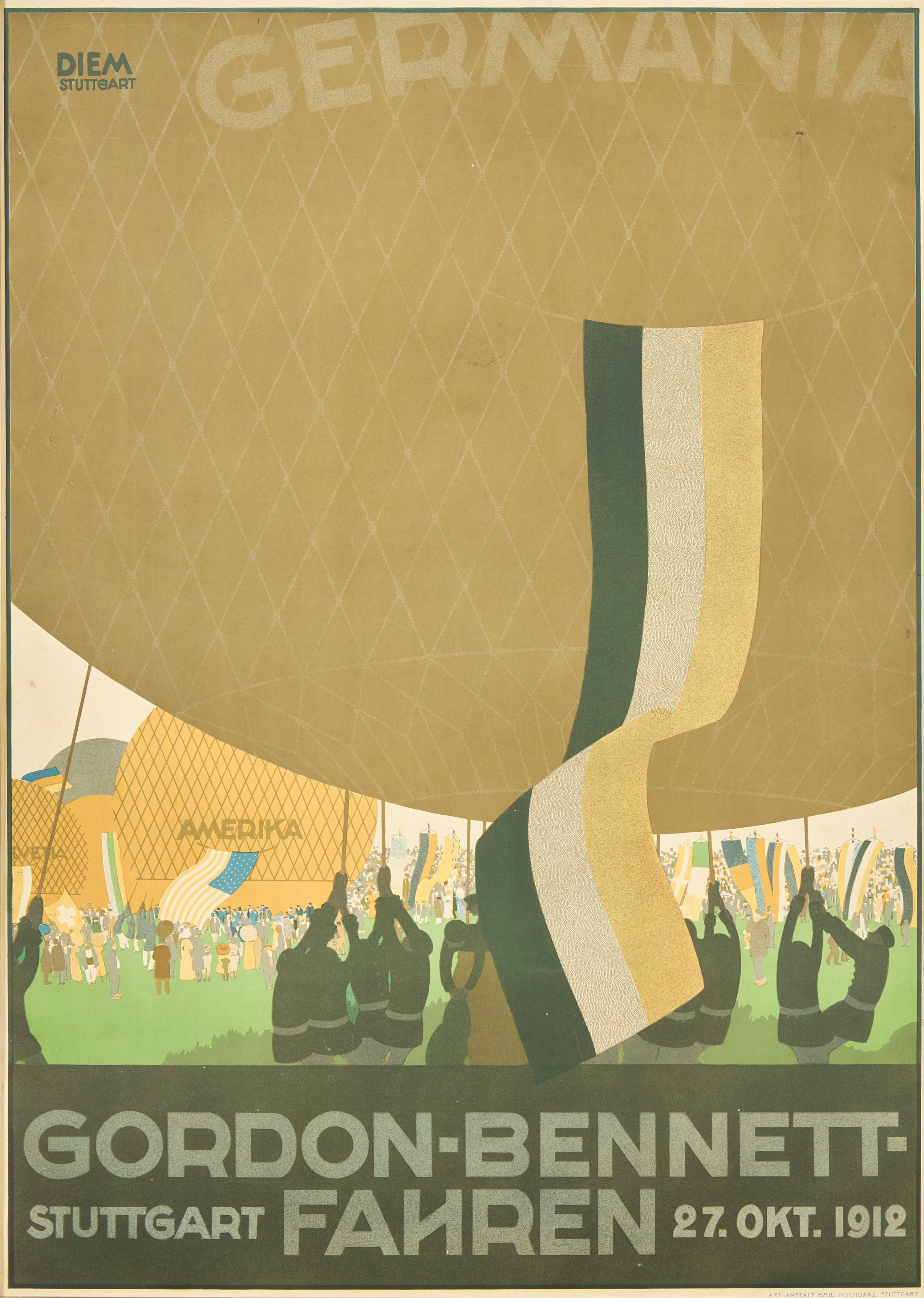 [Posters] Diem, Carl. Germania Gordon-Bennett-Fahren...