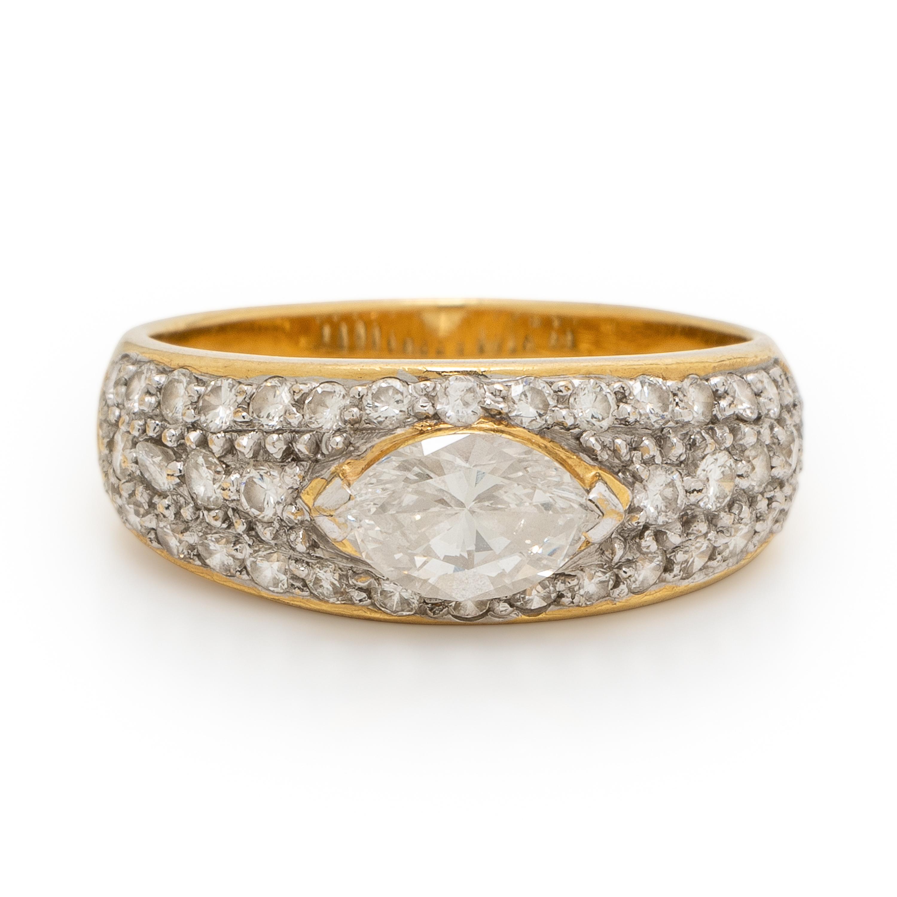 Diamond and Yellow Gold Ring