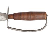 [MILITARIA]. 2 swords, incl. early 19th century iron-hilted short sword.