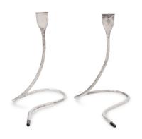 A Pair of American Silver Candlesticks