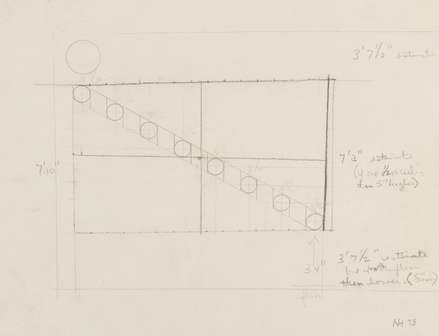 Nancy Holt, (American, 1938-2014), Untitled (Installation Sketch), 1973