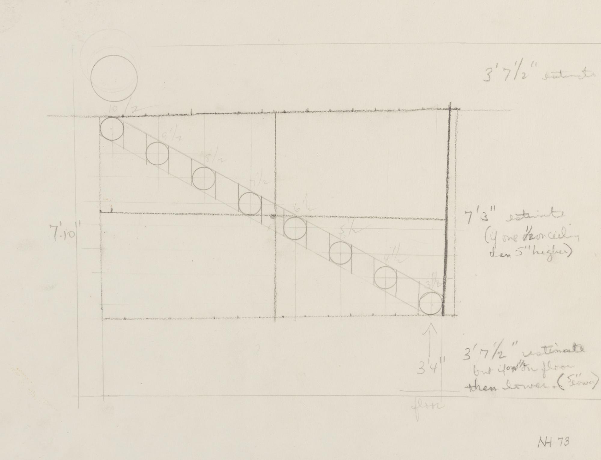 Nancy Holt, (American, 1938-2014), Untitled (Installation Sketch), 1973