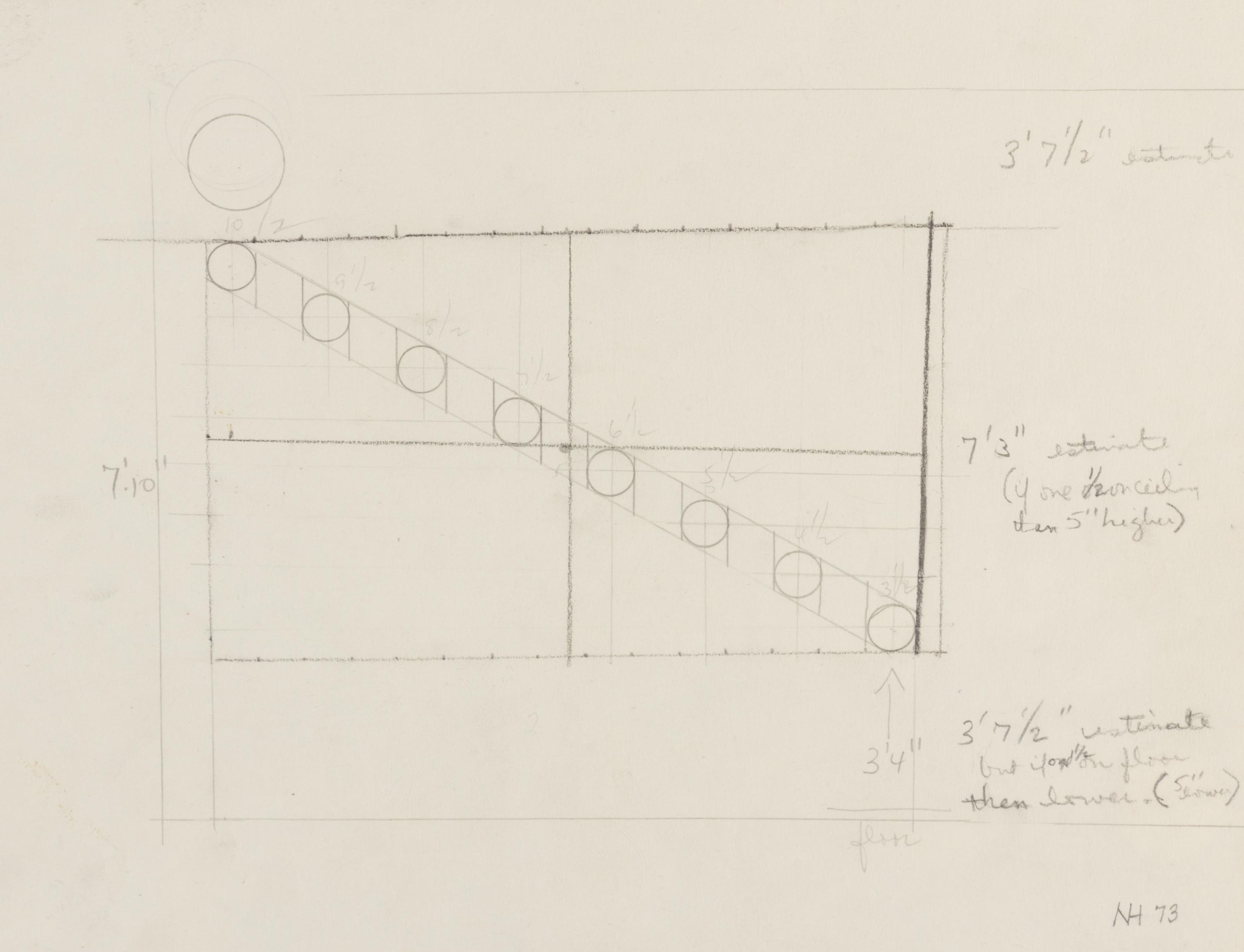 Nancy Holt, (American, 1938-2014), Untitled (Installation Sketch), 1973