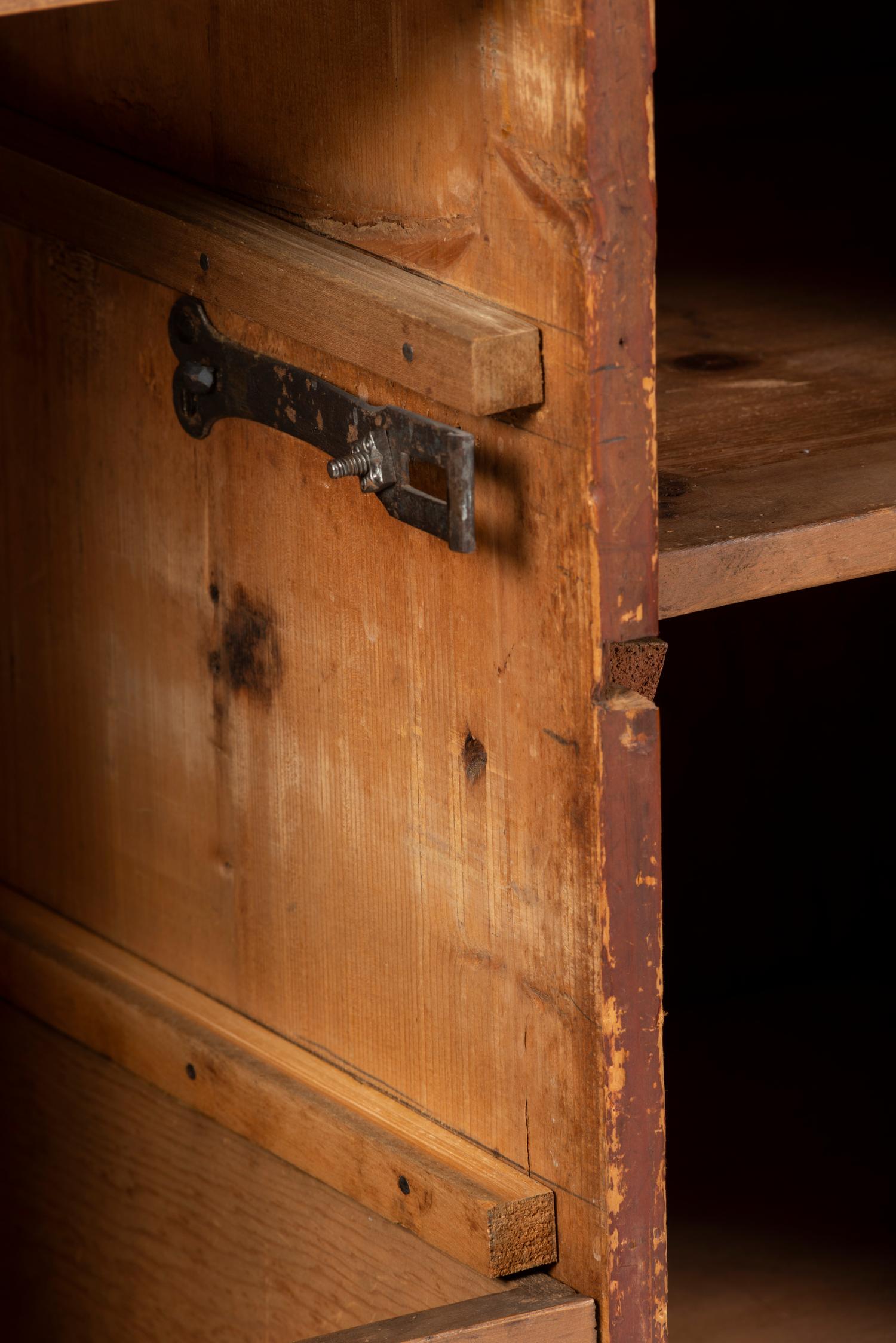 A Continental Carved and Paint Decorated Wardrobe