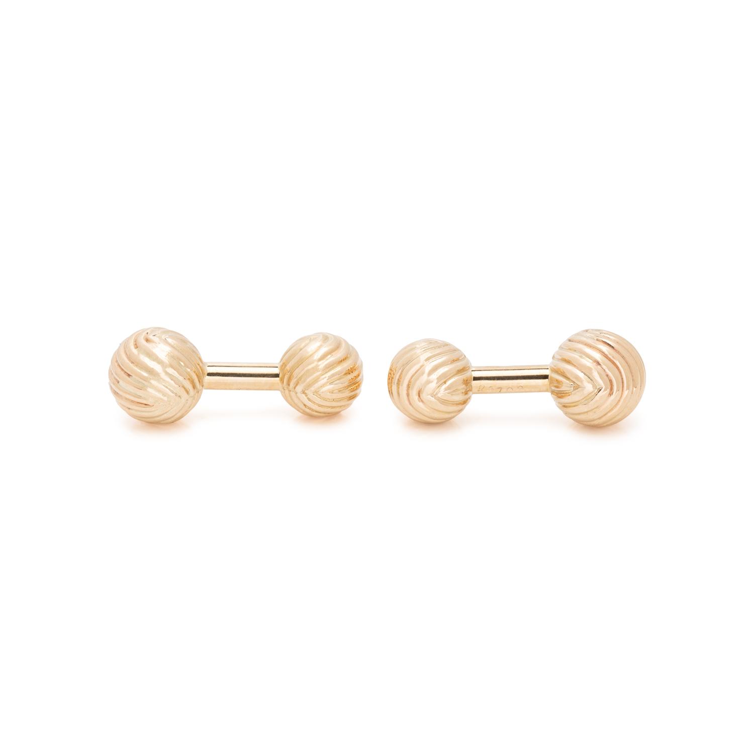 CARTIER, YELLOW GOLD CUFFLINKS