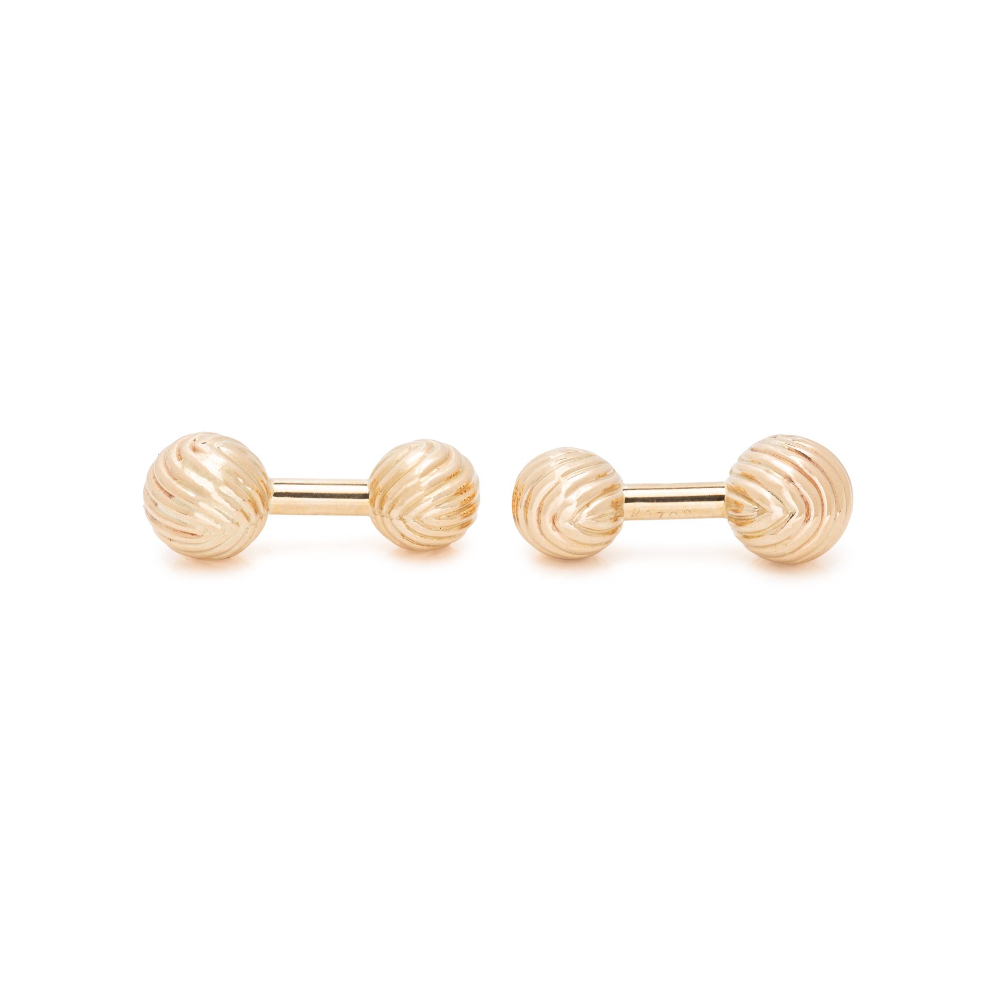 CARTIER, YELLOW GOLD CUFFLINKS