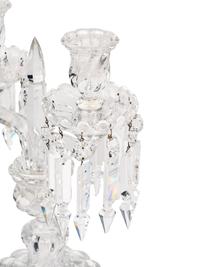 A Pair of Baccarat Molded Glass Two-Light Candelabra