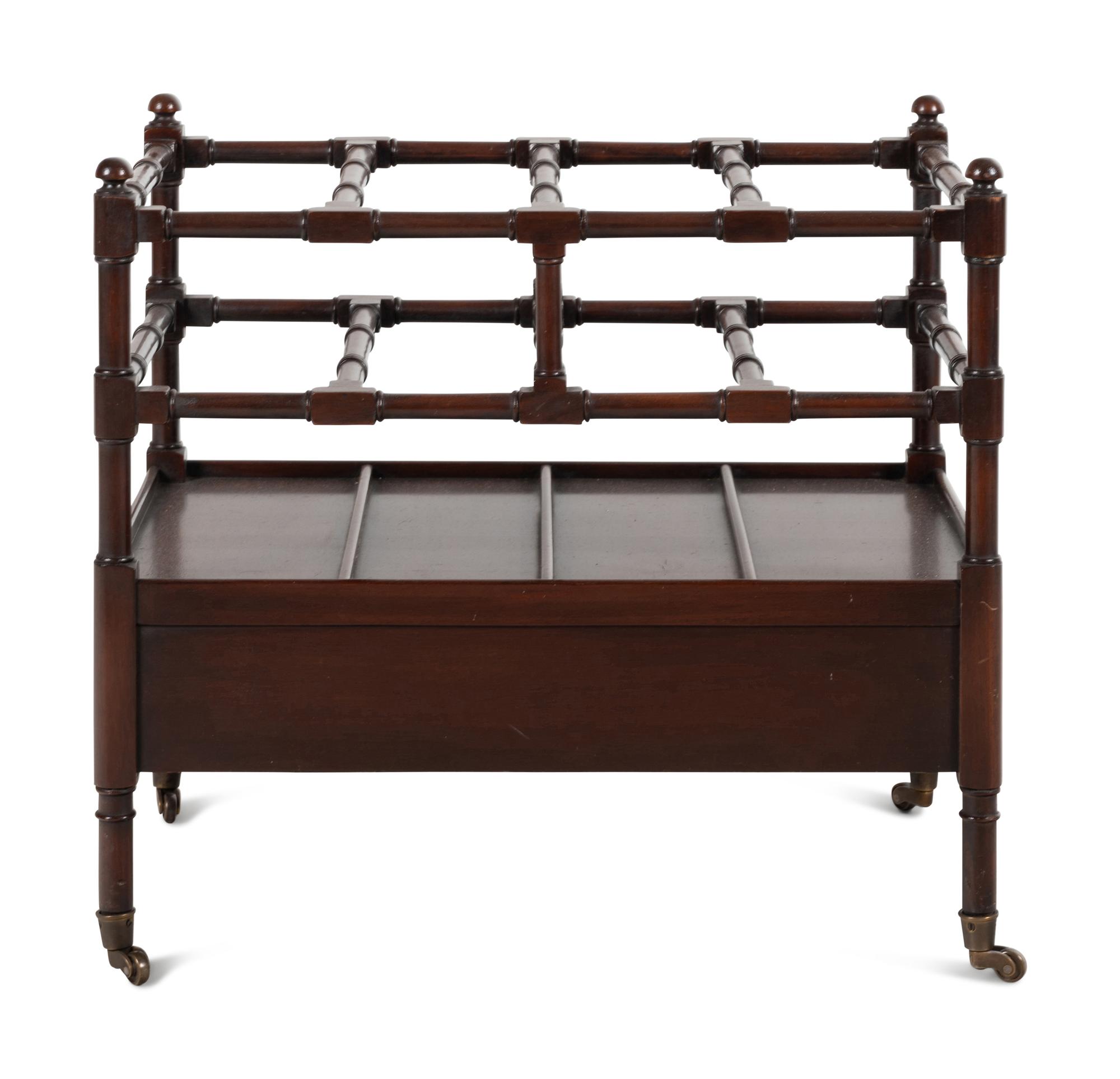 A Regency Style Mahogany Canterbury