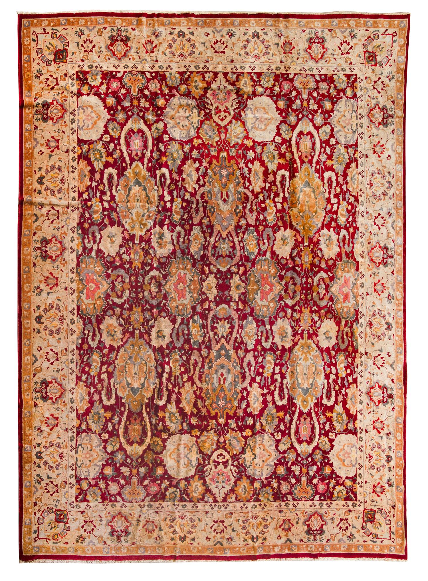 An Agra Wool Rug 13 feet 2 inches x 9 feet 8 inches. — SECOND HALF 20TH CENTURY