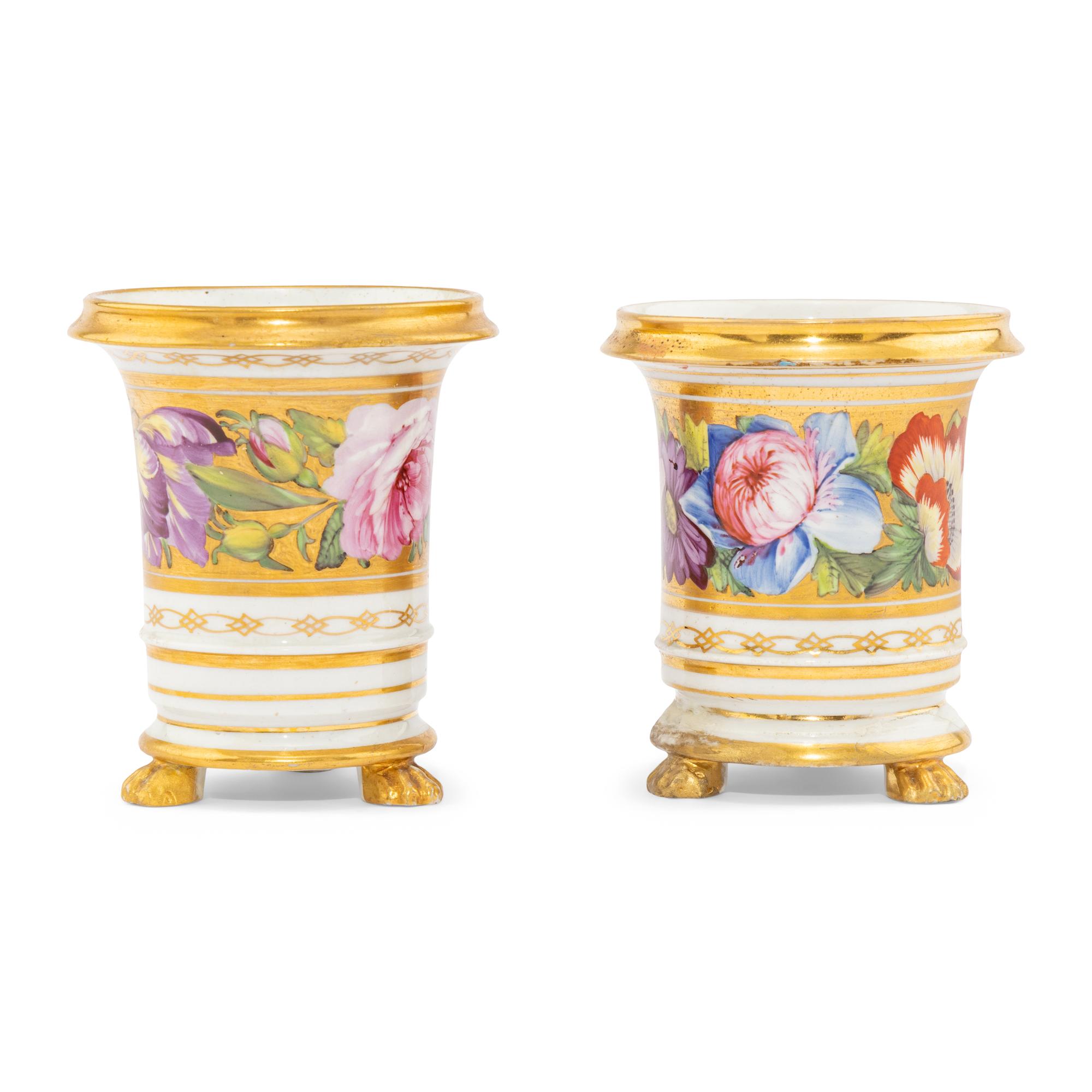 A Pair of Porcelain Spill Vases