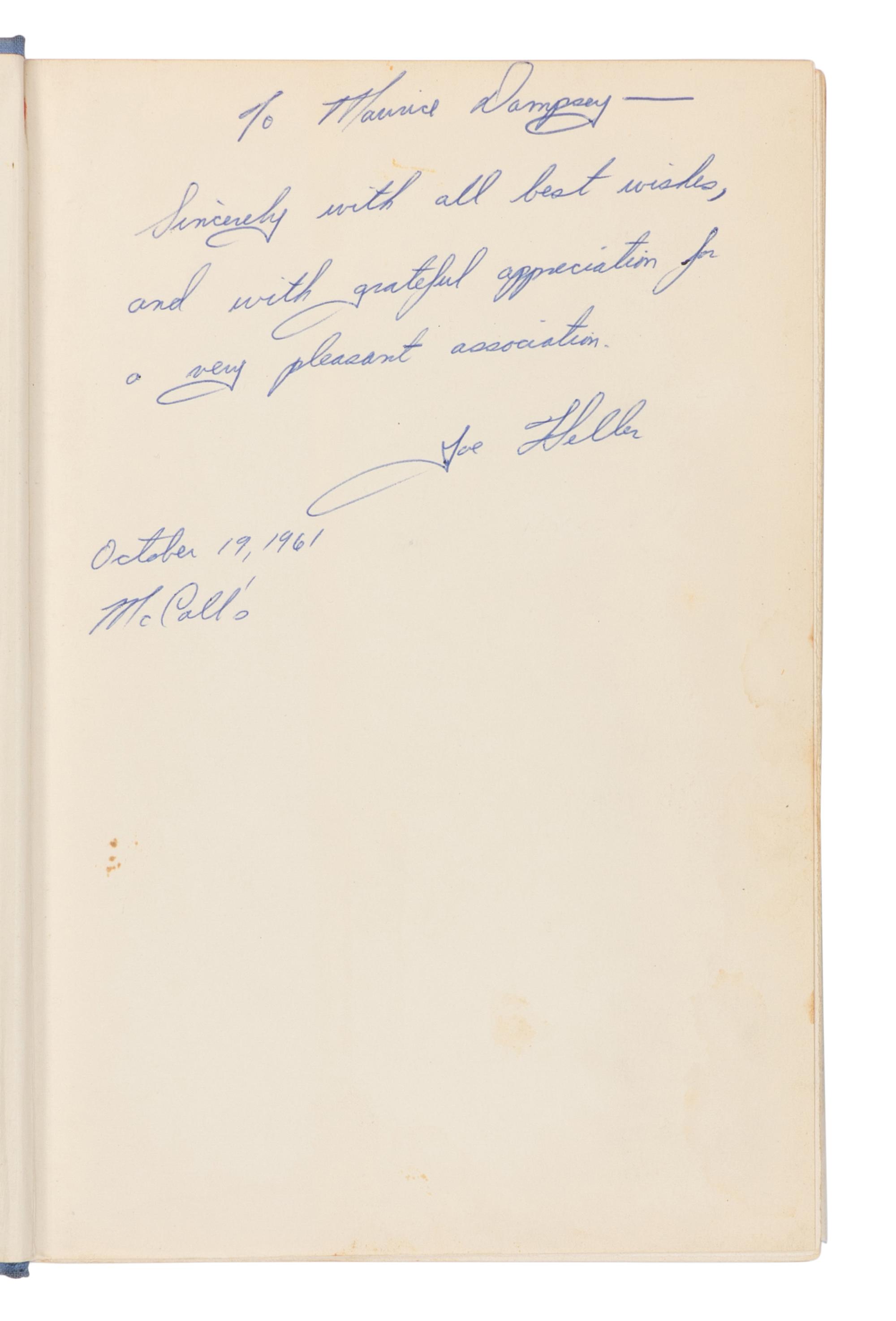 HELLER, Joseph (1923-1999). Catch-22 . New York: Simon and Schuster, 1961.