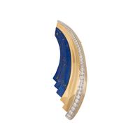 TURI, YELLOW GOLD, DIAMOND AND LAPIS LAZULI BROOCH