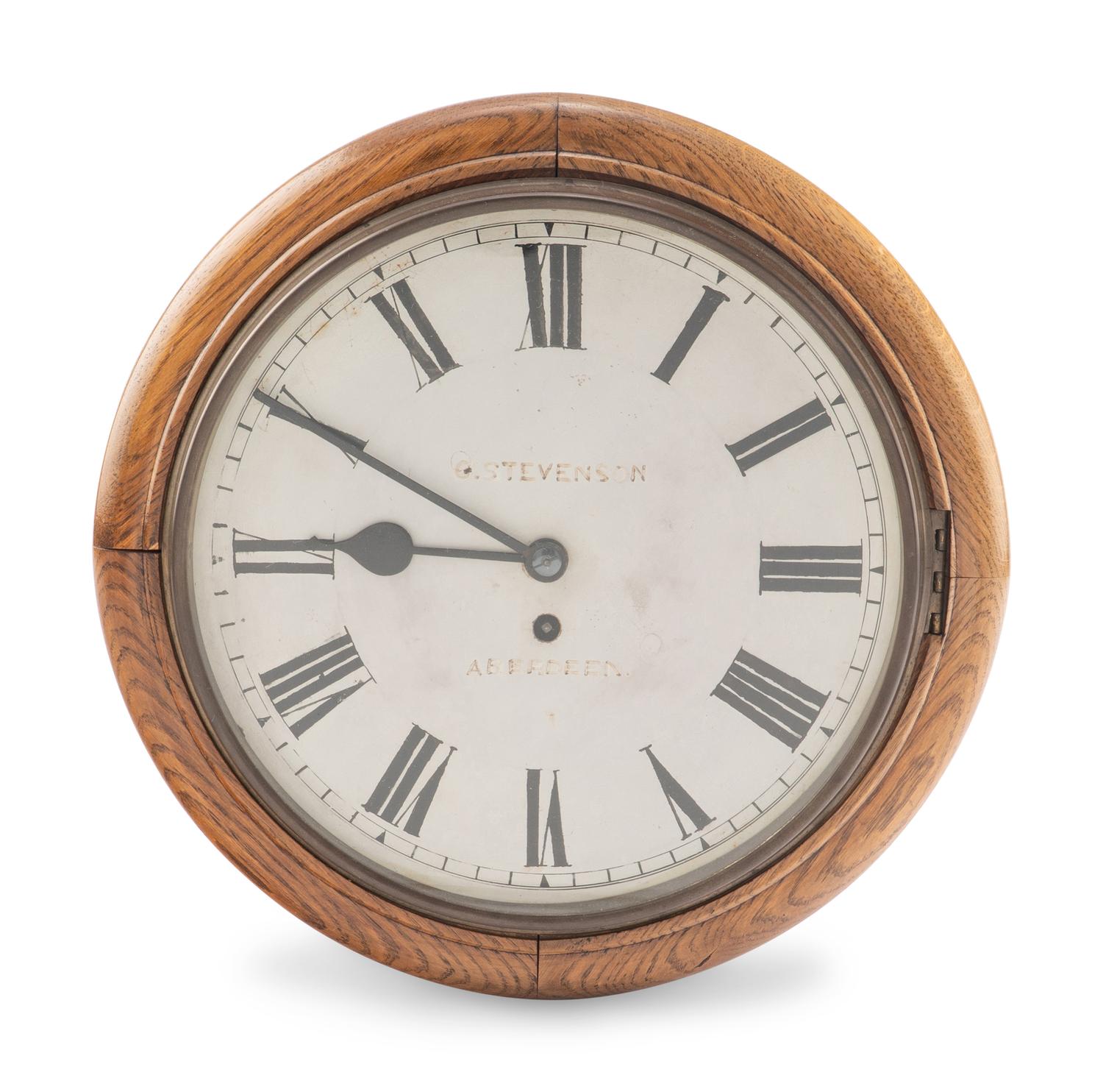 A Scottish Oak Wall Clock