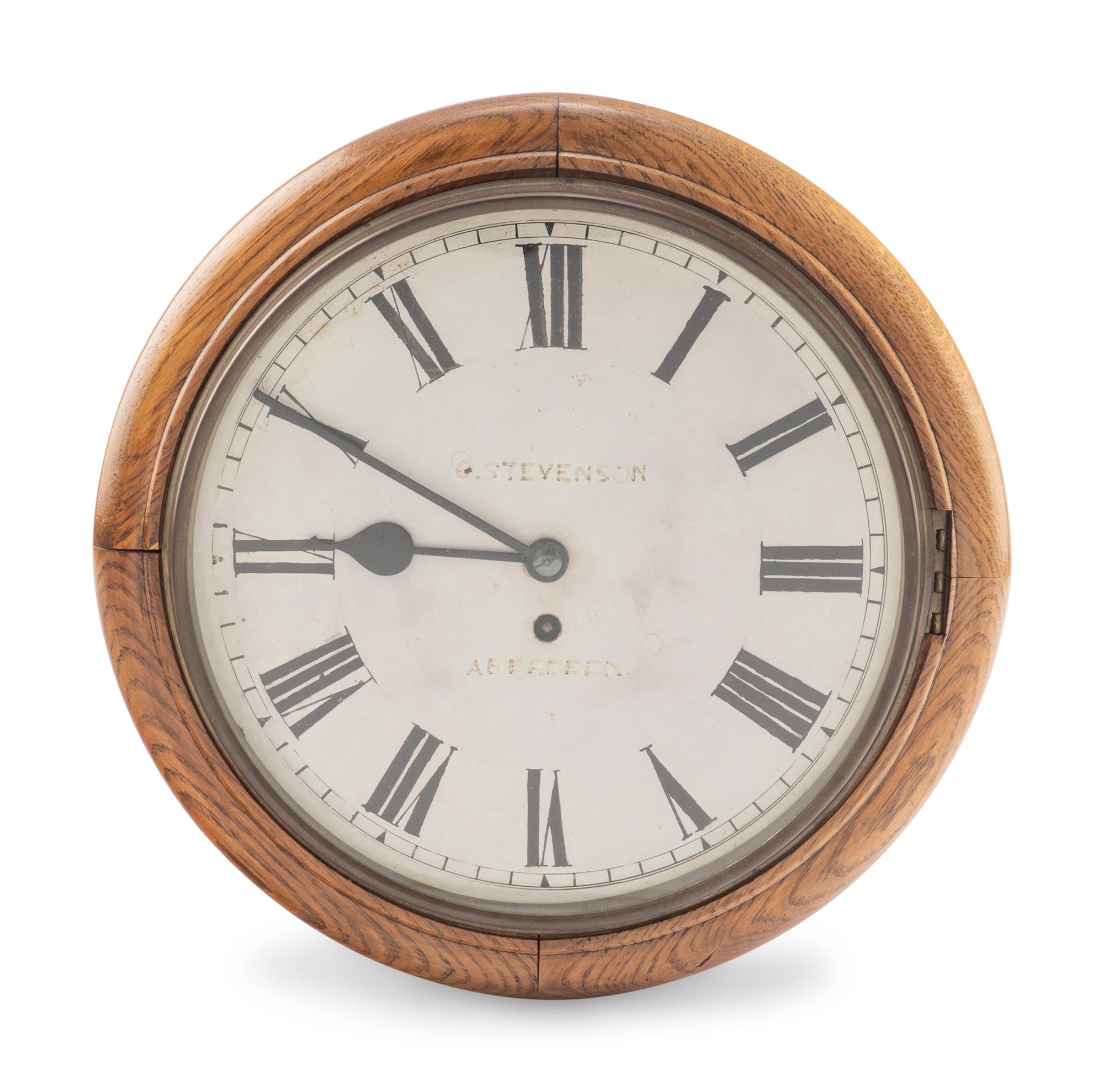 A Scottish Oak Wall Clock