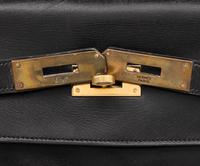 Vintage Hermès, Kelly 35 & Travel Jewelry Case in Noir Box Leather