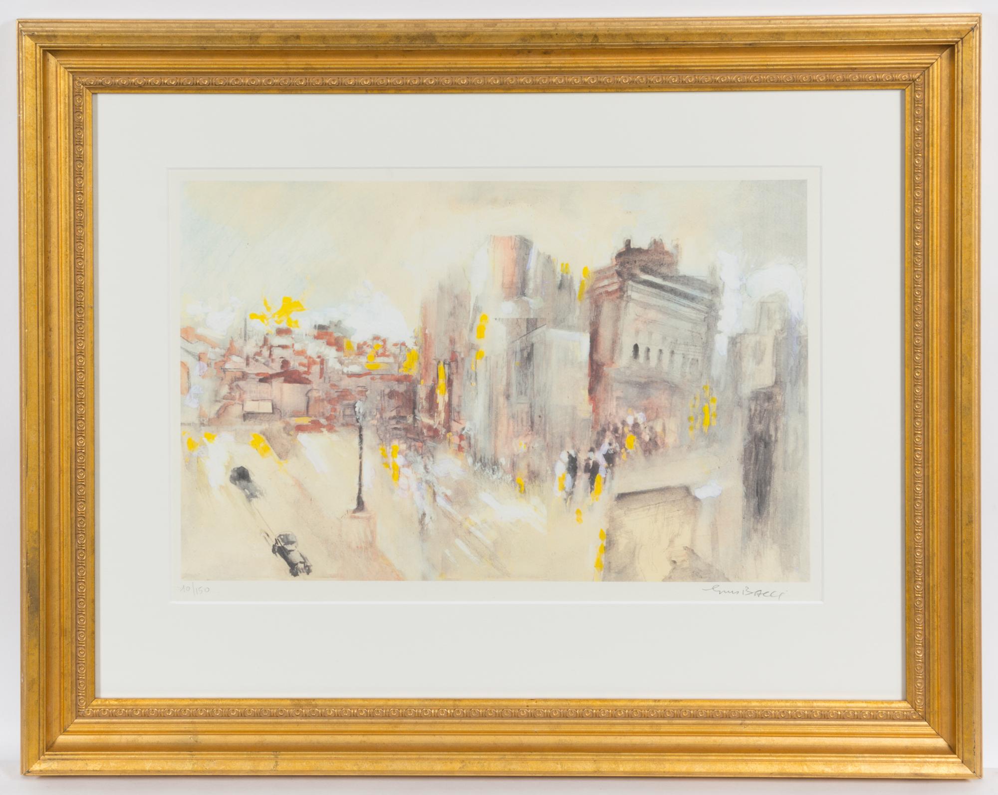 Giuseppe Bacci, (Italian, b. 1921), Boulevard Raspail no. 94 and Roma de notte no. 22 (two works)