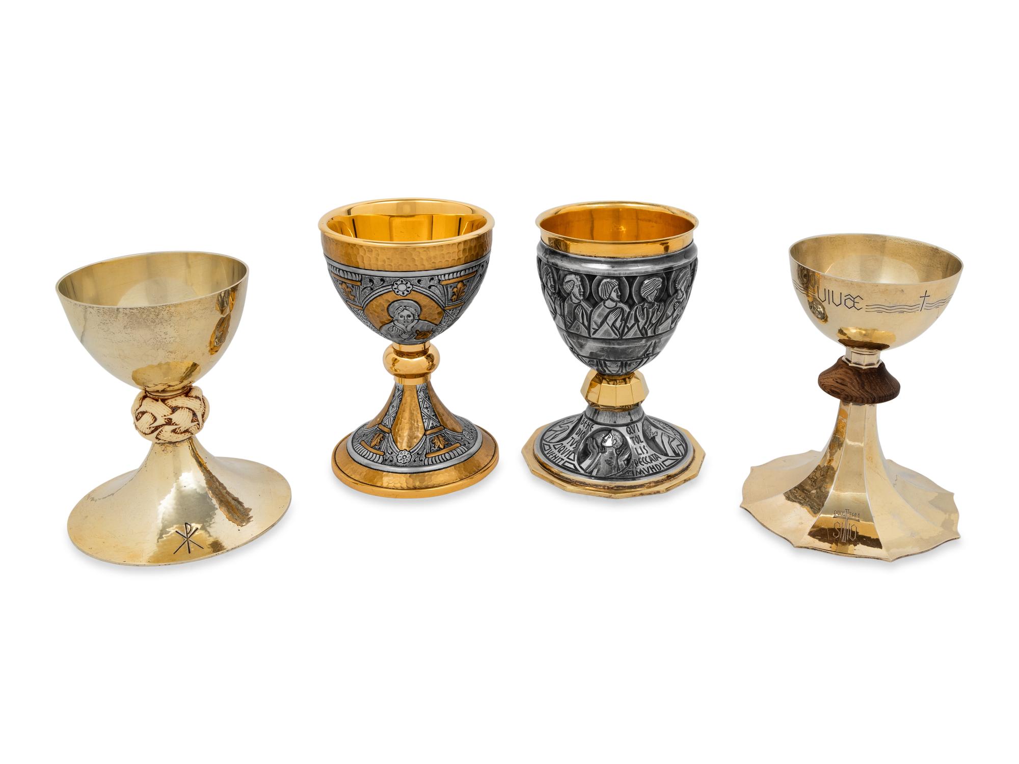 Two Silver Communion Chalices