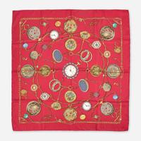A Group of Two Silk Scarves by Hermès and Gucci Gucci, Hermès