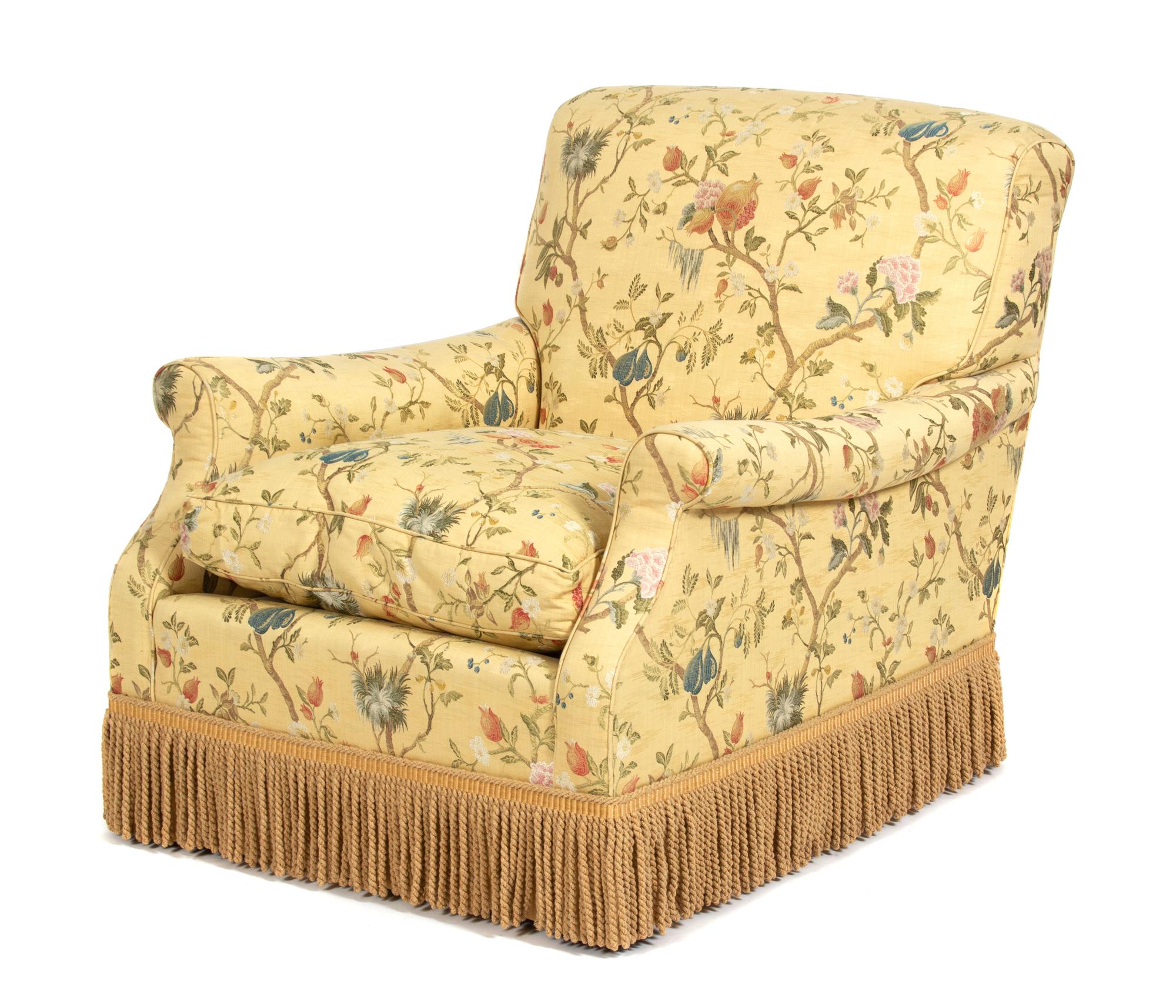 An Upholstered Club Chair Height 36 inches. — 20TH CENTURY