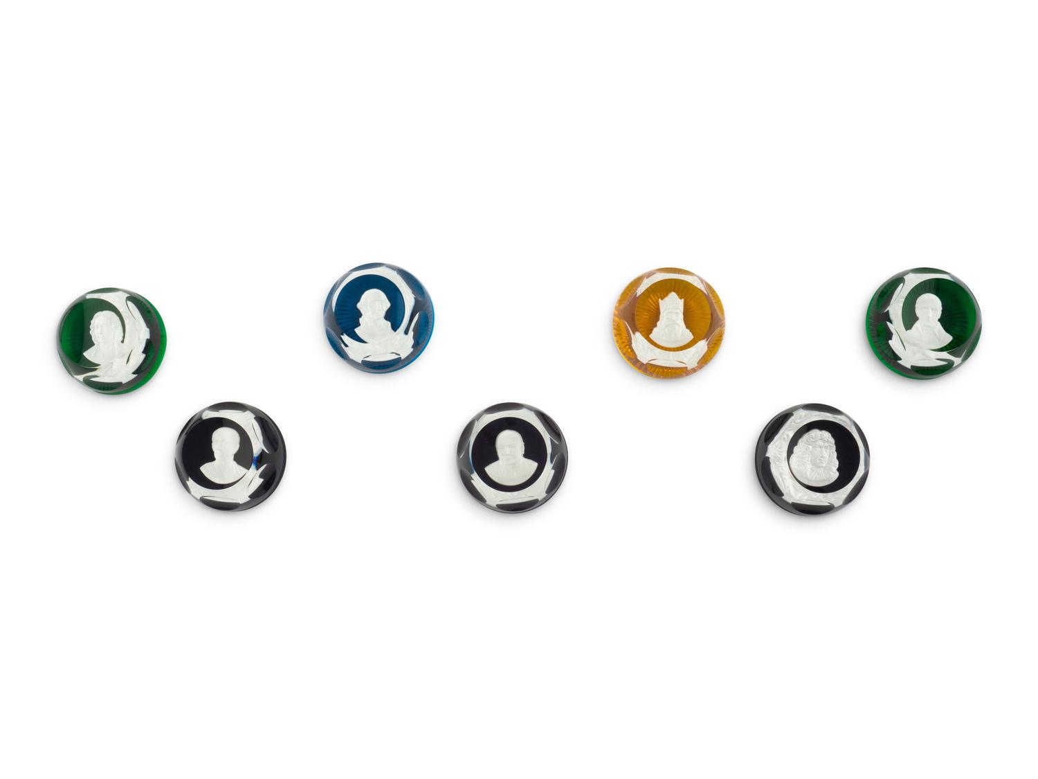 A Group of Seven Baccarat Paperweights