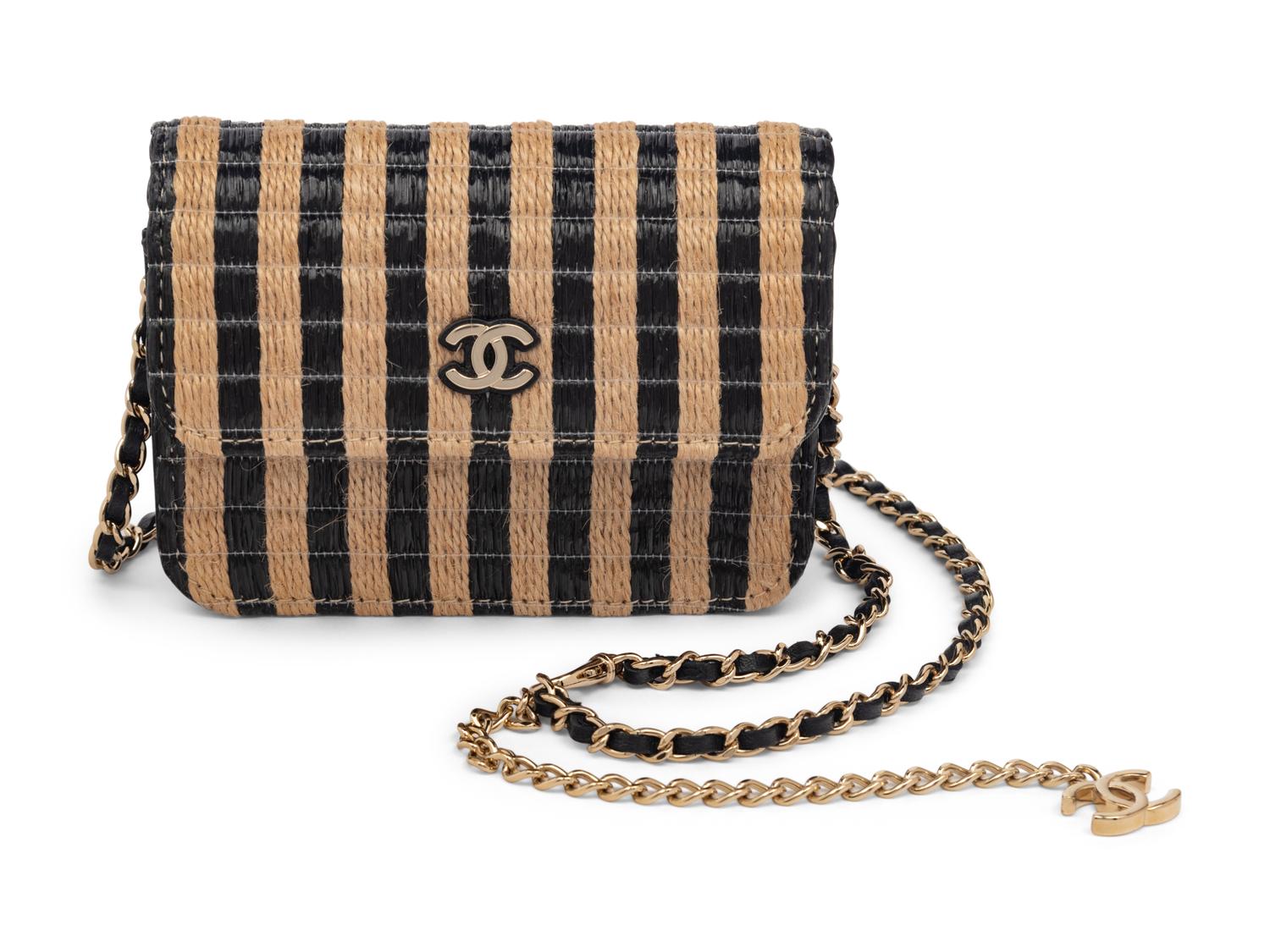 CHANEL RAFFIA MINI BELT BAG