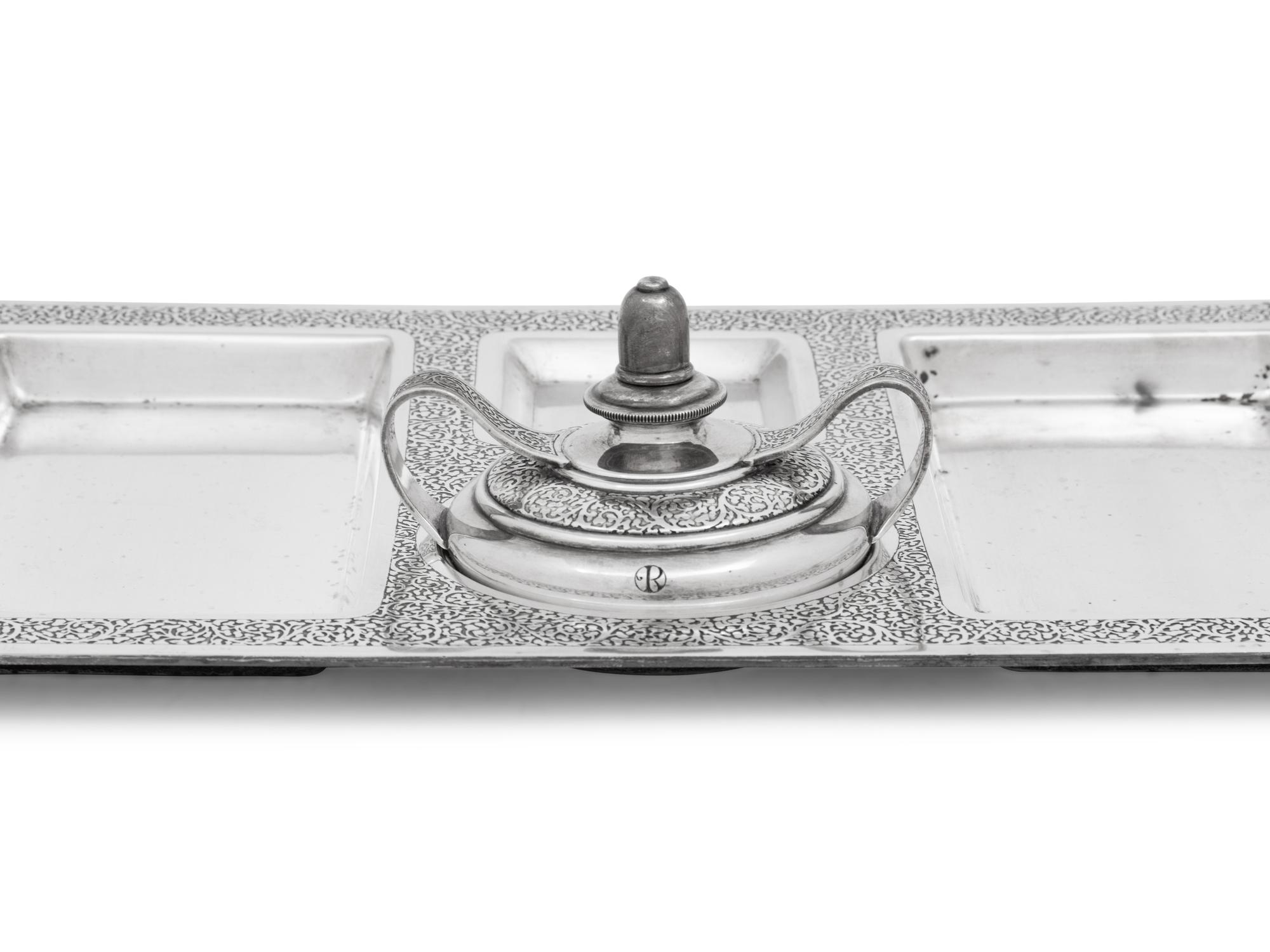 A Tiffany and Co. Silver Smoking Tray