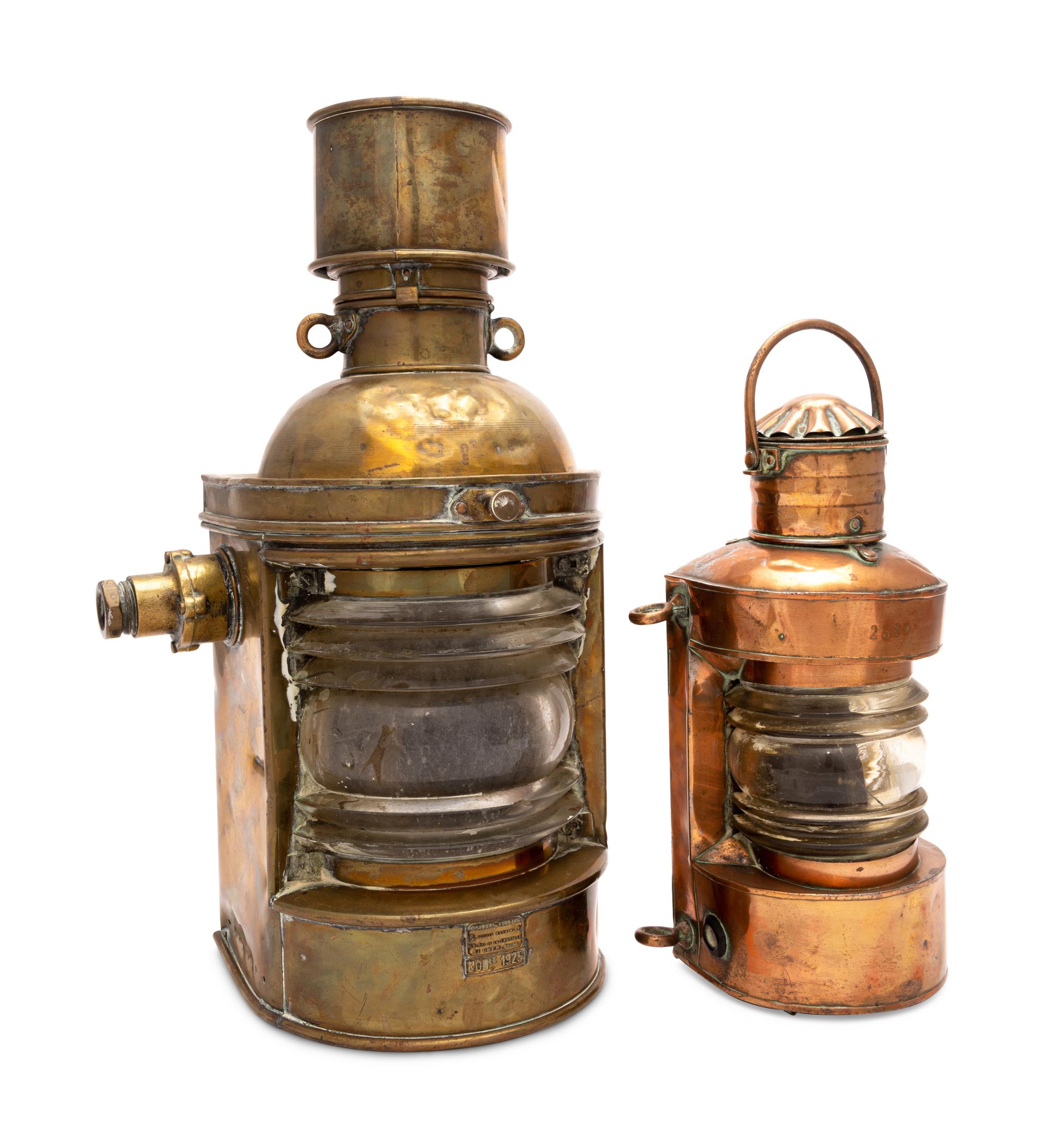 Two French Railroad Lanterns