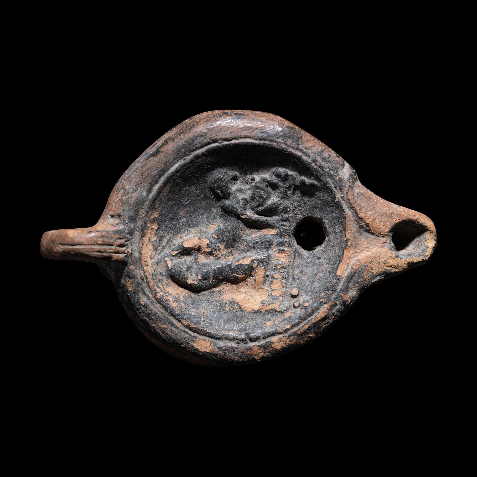 Five Roman Terracotta Erotic Oil Lamps
