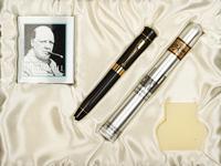 Conway Stewart: Churchill-Ebonite and Gilt Trim Limited Edition Ballpoint Pen