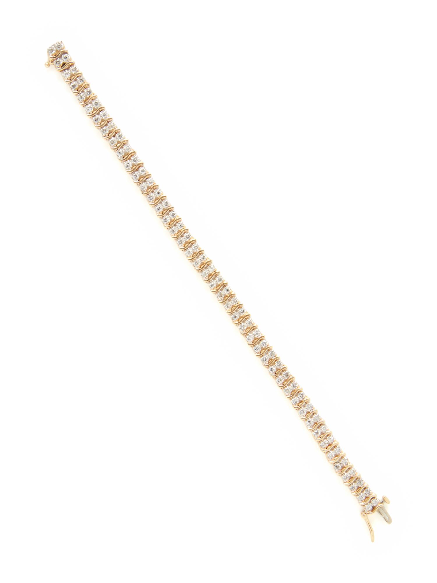 YELLOW GOLD AND DIAMOND BRACELET