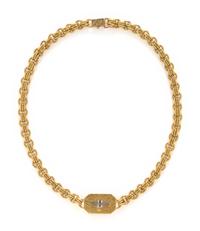 YELLOW GOLD AND DIAMOND NECKLACE