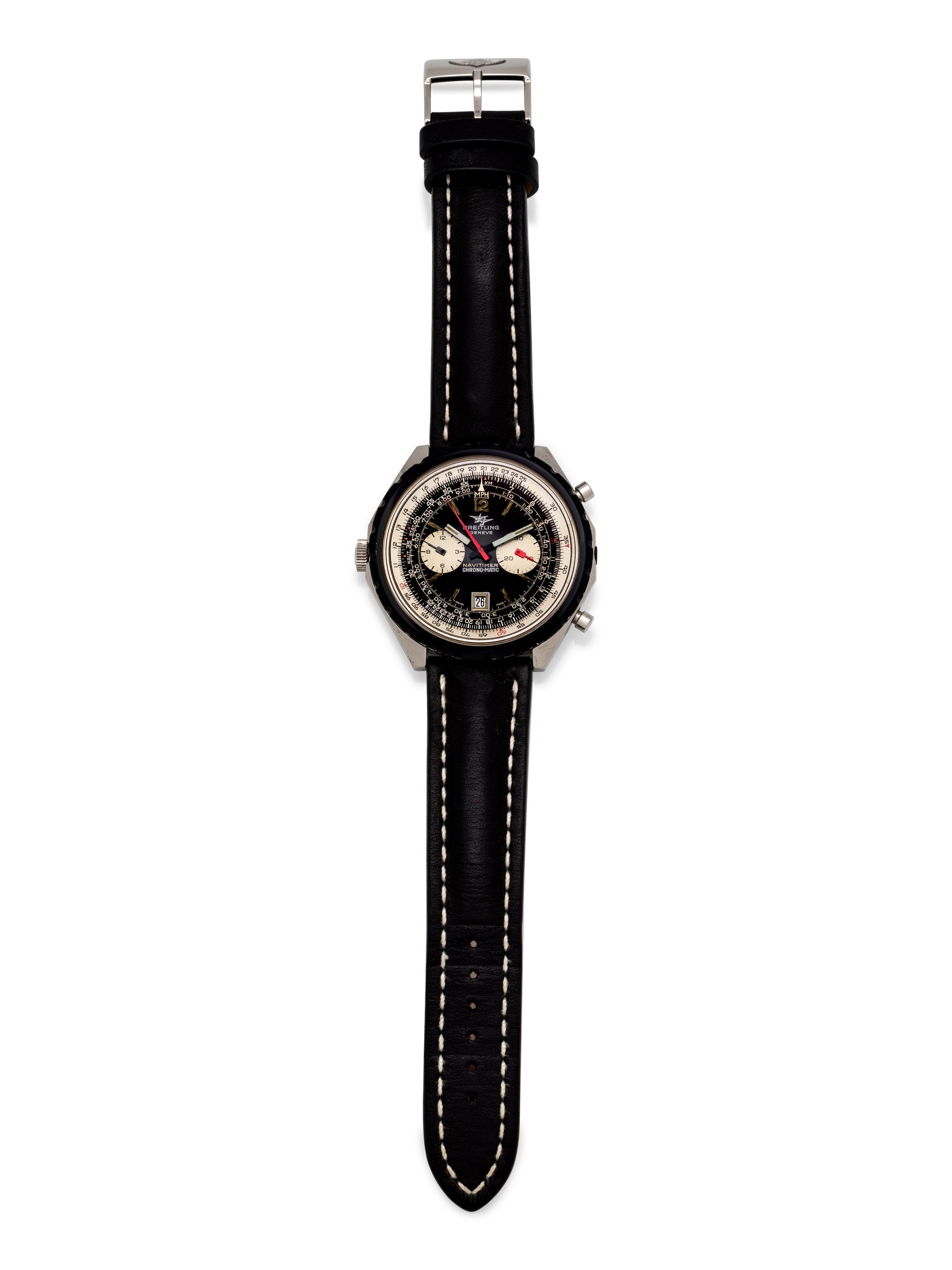 Breitling, Stainless Steel Ref. 1806 'Navitimer Chrono-Matic' Wristwatch