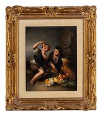 A Berlin (K.P.M.) Porcelain Plaque After Bartolomé Esteban Murillo