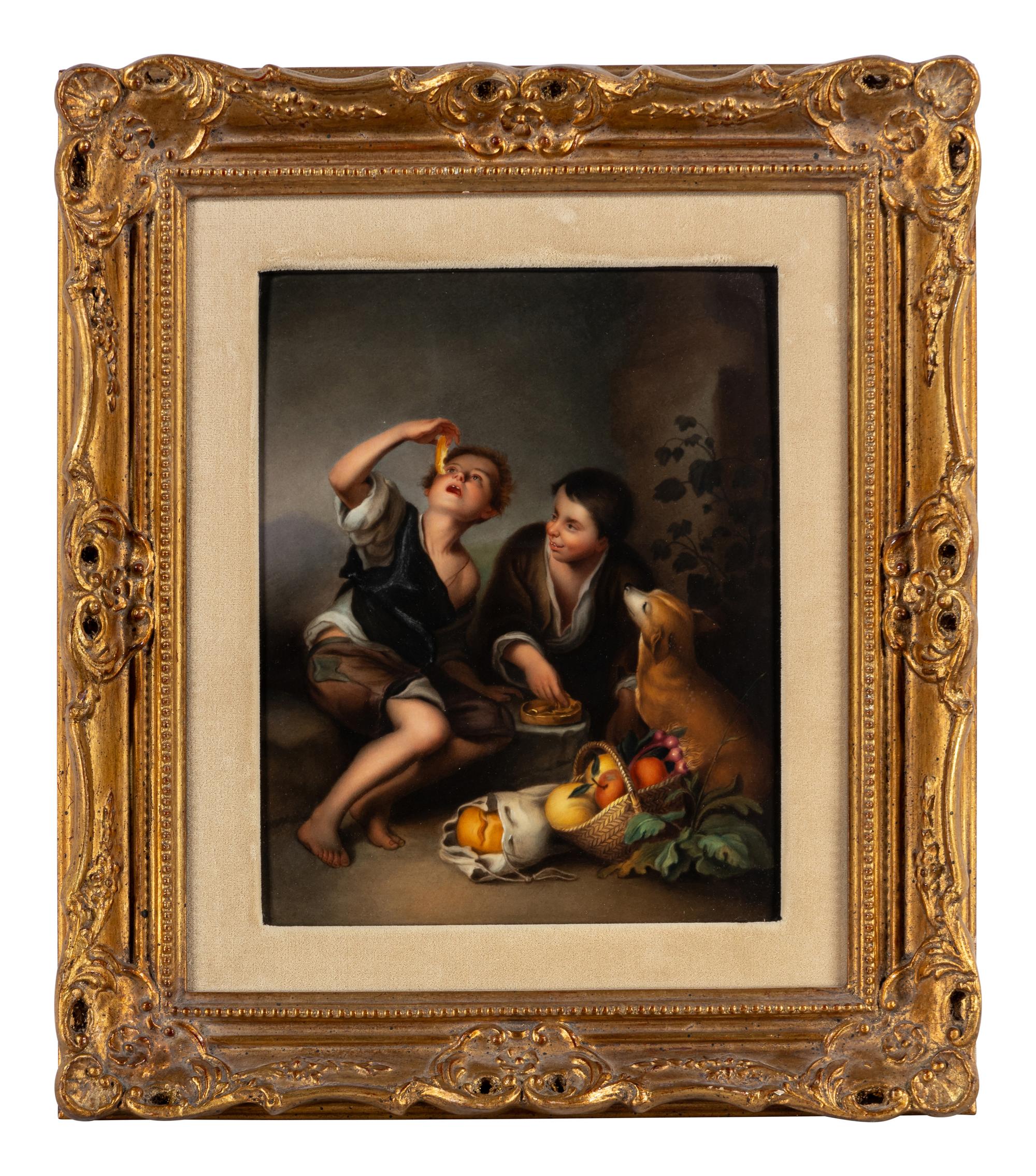 A Berlin (K.P.M.) Porcelain Plaque After Bartolomé Esteban Murillo