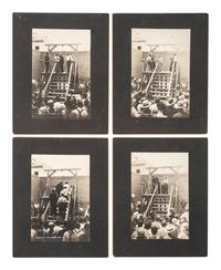 [OUTLAWS]. SMITH SPORTING GOODS CO., photographer. A series of 4 photographs documenting the last legal hanging in Tucson, Arizona. 1908.