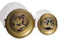 Two Japanese Bronze Warmers